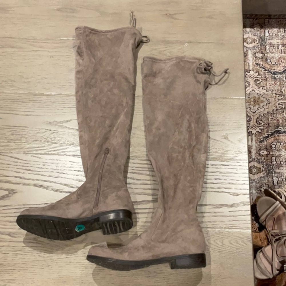 Unisa Taupe Over the knee boots
